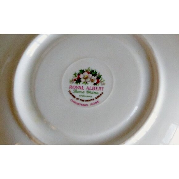 Royal Albert Tea Cup & Saucer December Flower of the Month Teacup Birthday - Picture 4 of 5